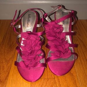 Ruffled Dark Pink-Purple Heels